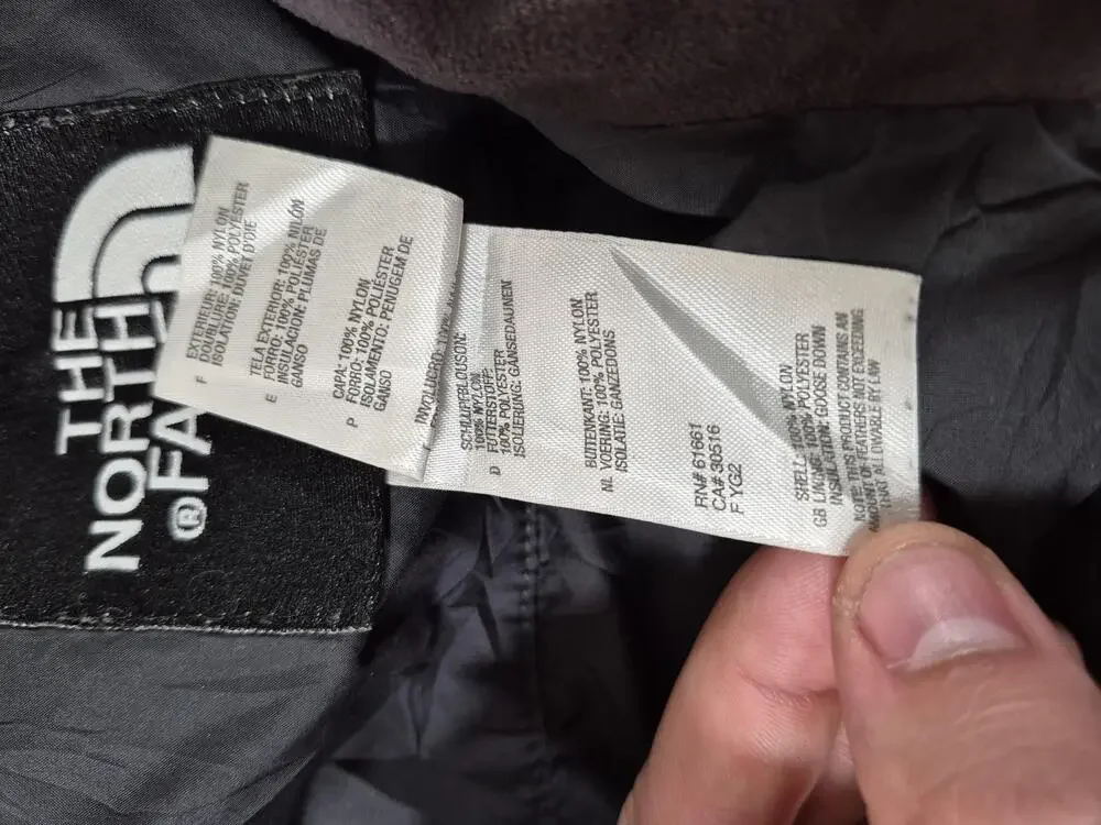 The North Face Jacket Mens XL Black 550 Down Puffer Full Zip Insulated Outdoor